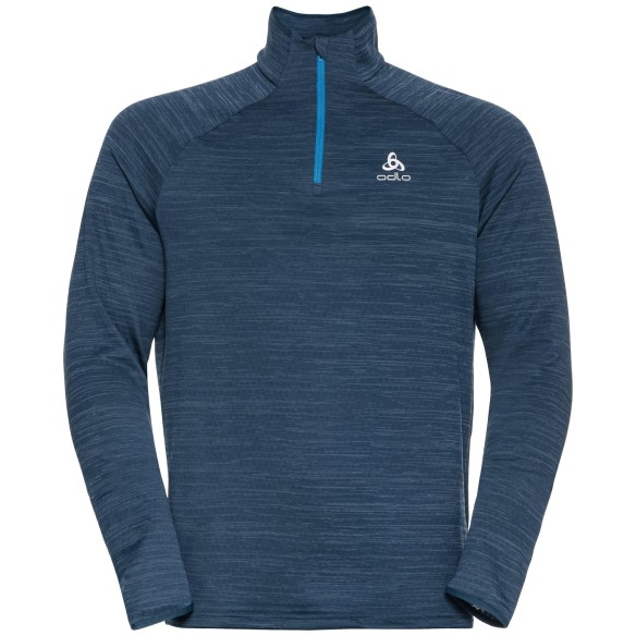 Odlo Run Easy half-zip mid layer top Blue Wing Teal Melange