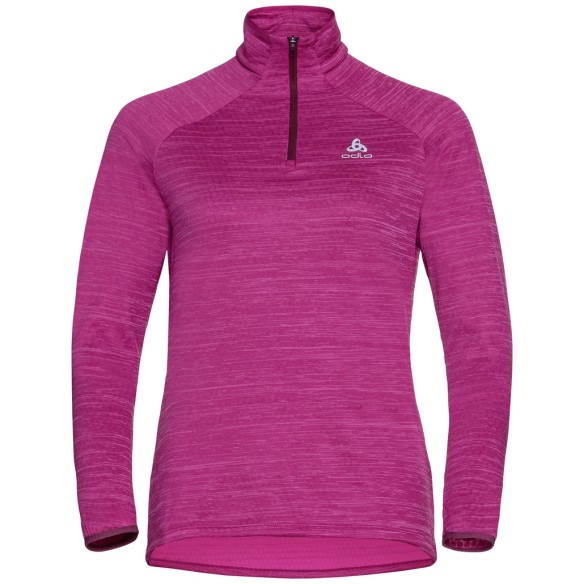 Odlo Run Easy half-zip mid layer festival fucshia melange