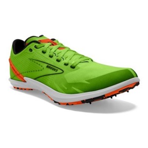 BROOKS Draft XC Green Gecko/Red Orange/White 2