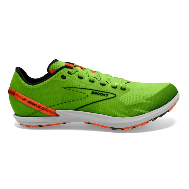 BROOKS Draft XC Green Gecko/Red Orange/White