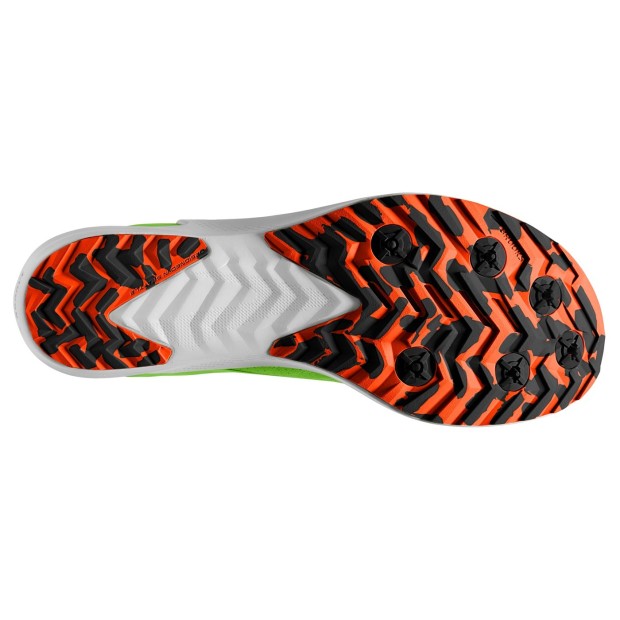 BROOKS Draft XC Green Gecko/Red Orange/White
