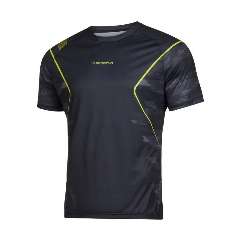 La Sportiva Pacer T-Shirt M Black/Lime Punch