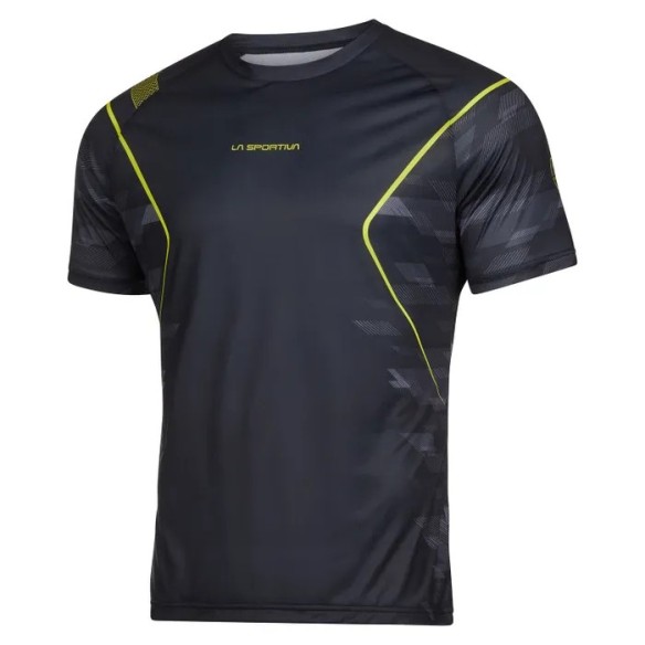 La Sportiva Pacer T-Shirt M Black/Lime Punch