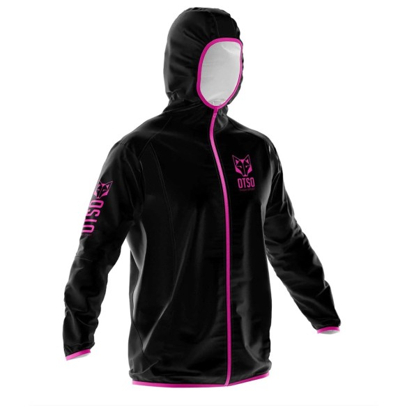 OTSO Waterproof Jacket - Black & Fluo Pink