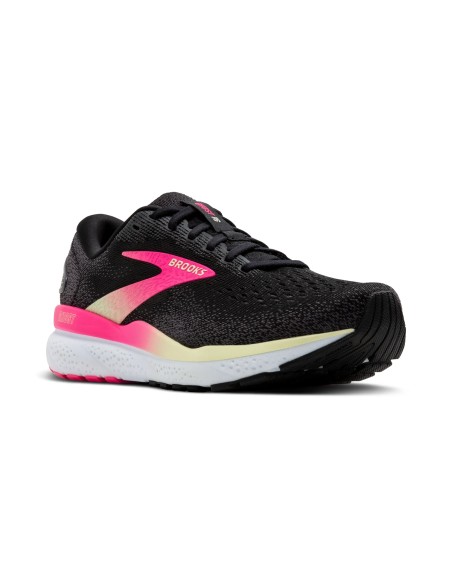 BROOKS GHOST 16 W Black/Pink/Yellow