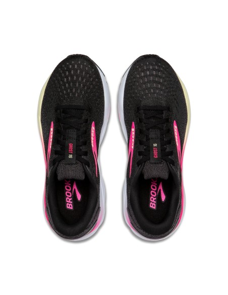 BROOKS GHOST 16 W Black/Pink/Yellow