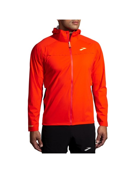 BROOKS High Point Waterproof Jacket Cherry Tomato/Phantom Grey