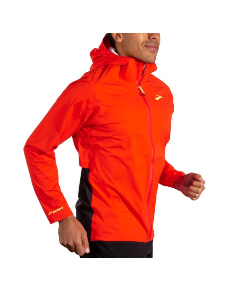 BROOKS High Point Waterproof Jacket Cherry Tomato/Phantom Grey