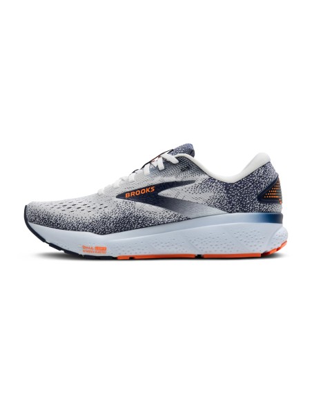 BROOKS GHOST 16  White/Peacoat/Orange