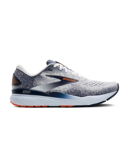 BROOKS GHOST 16  White/Peacoat/Orange