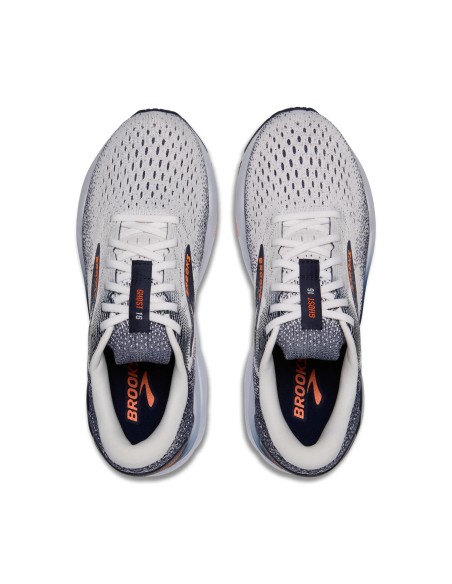 BROOKS GHOST 16  White/Peacoat/Orange