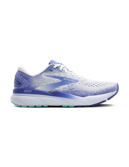 BROOKS GHOST 16 MUJER White/Amparo Blue/Limpet Shell