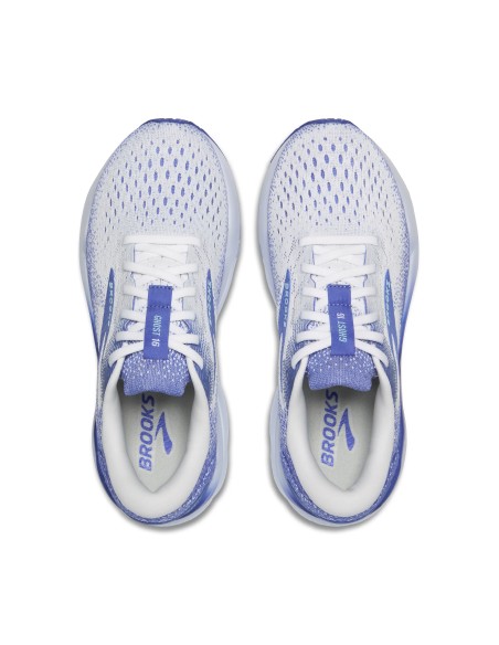 BROOKS GHOST 16 MUJER White/Amparo Blue/Limpet Shell