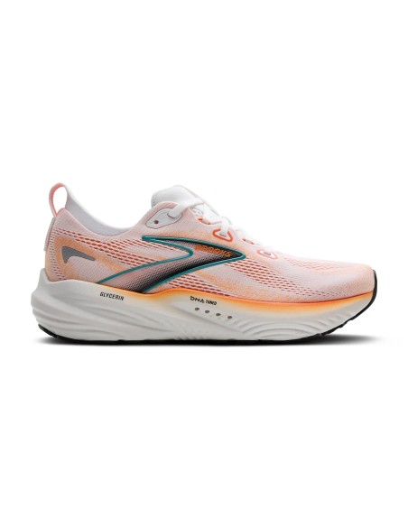 Brooks Glycerin 22 White/Orange/Green Blue Slate