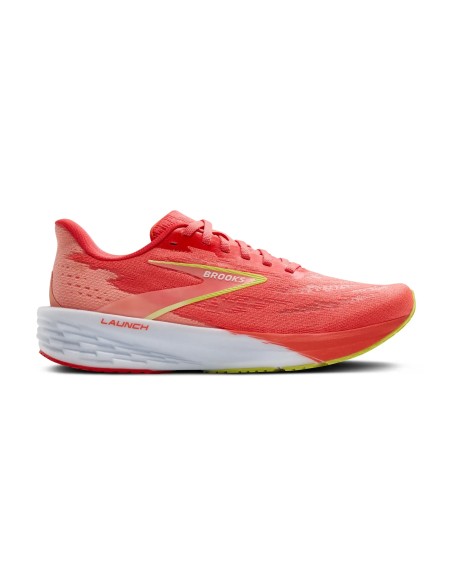 Brooks Launch 11Mujer  Coral/Primrose/White