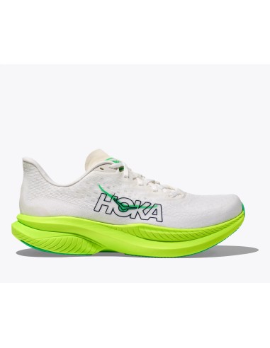 Hoka Mach 6 Electric White / Neon lime