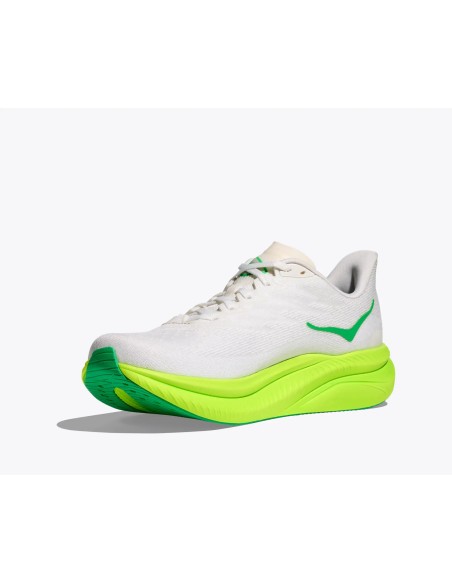 Hoka Mach 6 Electric White / Neon lime
