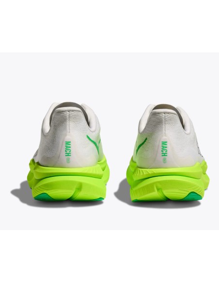 Hoka Mach 6 Electric White / Neon lime