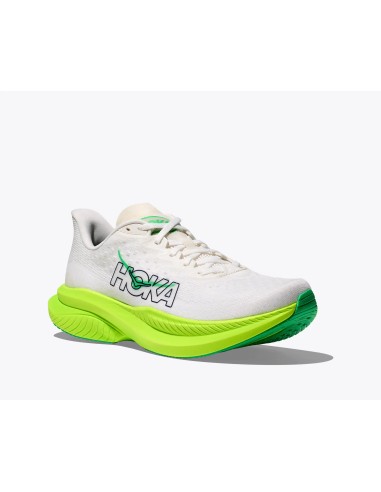 Hoka Mach 6 Electric White / Neon lime