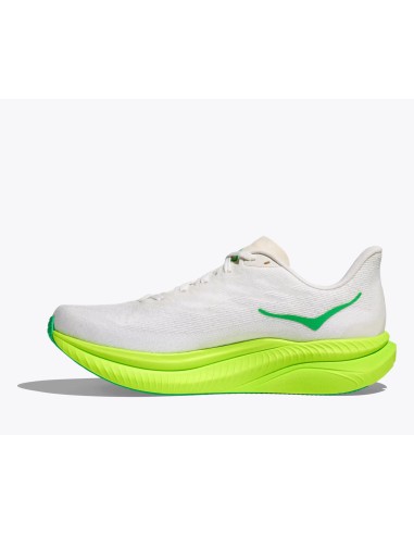 Hoka Mach 6 Electric White / Neon lime