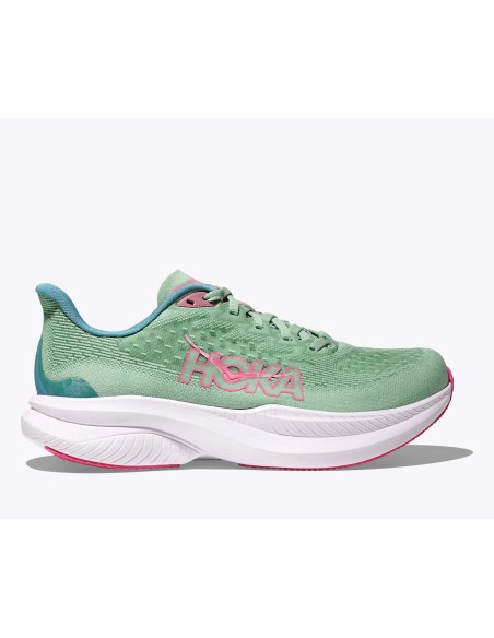 Hoka Mach 6 Electric MUJER jadeite / alpine blue