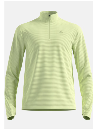 ODLO  thermal half-zip running mid layer Shadow lime