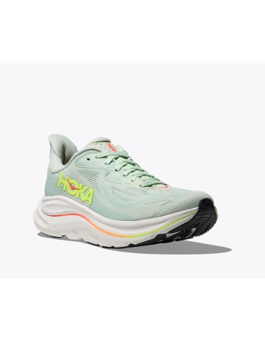 HOKA Clifton 10 MUJER sea Glass / Neon flame