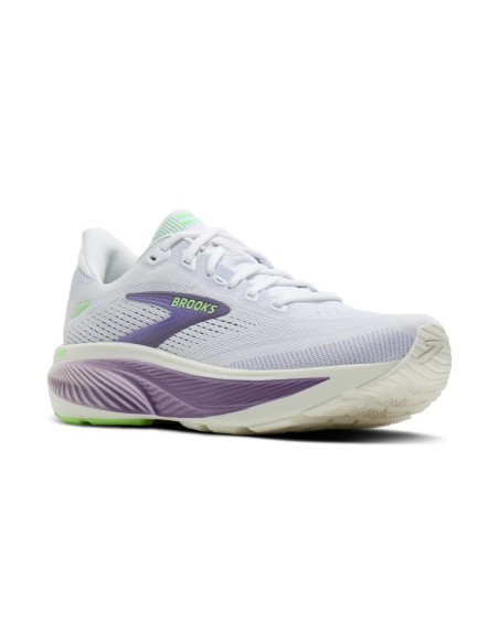 Brooks Ghost 18 Mujer  White/Purple Hebe/Green