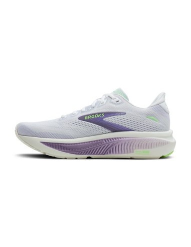 Brooks Ghost 18 Mujer  White/Purple Hebe/Green