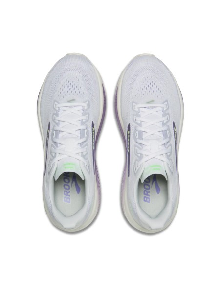 Brooks Ghost 18 Mujer  White/Purple Hebe/Green