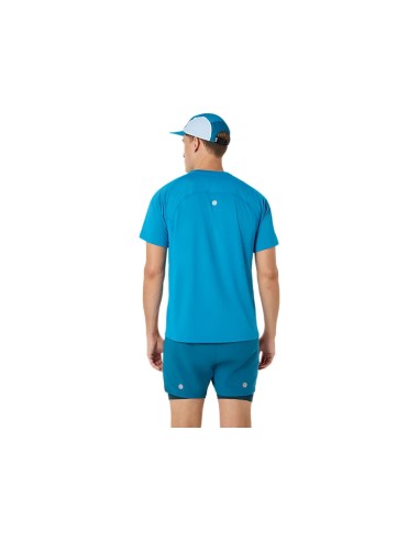ASICS ROAD FADE SS TOP Aegean Blue/Yamabuki
