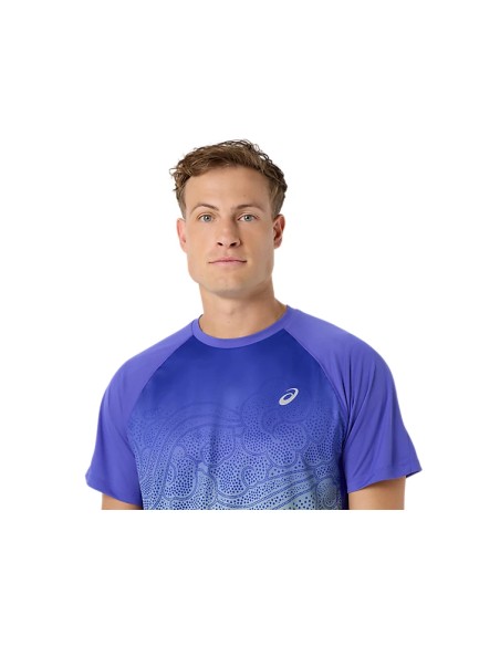 ASICS ROAD FADE SS TOP COBALT BURST/ILLUMINATE GREEN