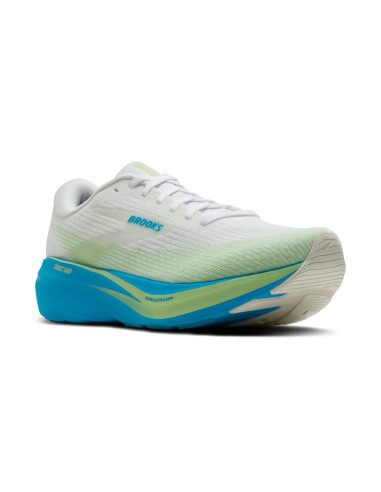 Brooks Ghost Amp White/Blue/Paradise Green