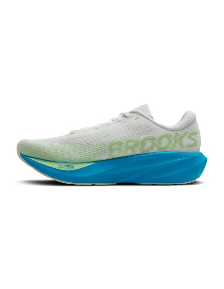 Brooks Ghost Amp White/Blue/Paradise Green
