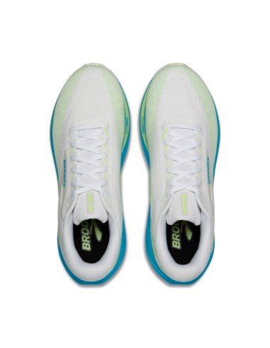 Brooks Ghost Amp White/Blue/Paradise Green
