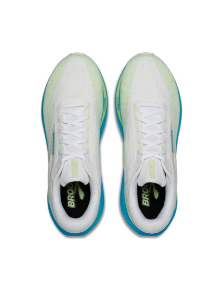 Brooks Ghost Amp White/Blue/Paradise Green
