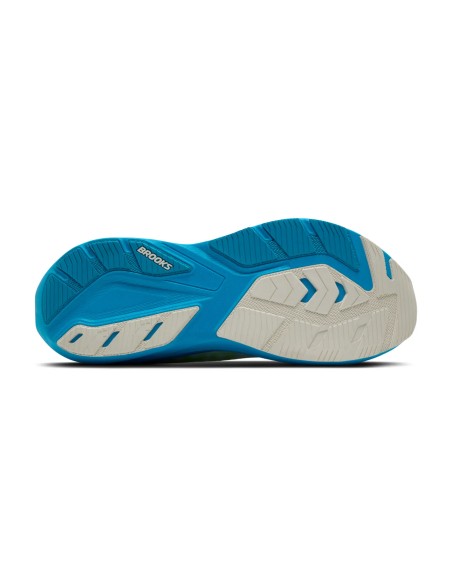 Brooks Ghost Amp White/Blue/Paradise Green