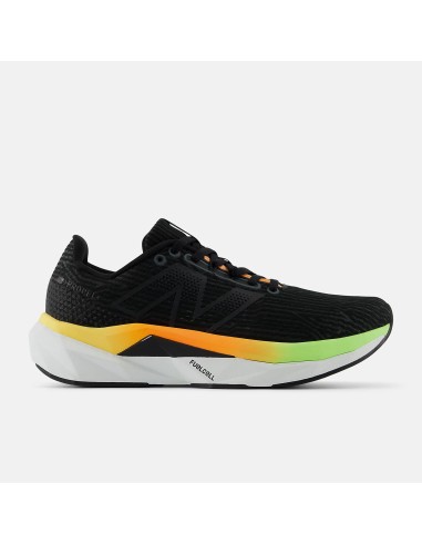 New Balance FuelCell Propel v5 W Black con Hot Mango y Bleached Lime Glo