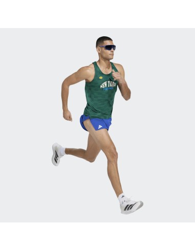 ADIDAS Adizero NYC Running Singlet CGREEN/AURIVY