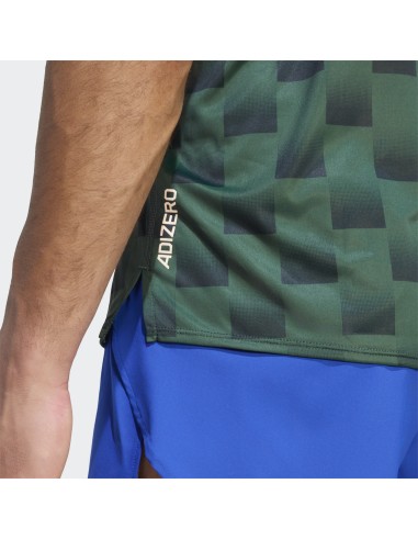 ADIDAS Adizero NYC Running Singlet CGREEN/AURIVY