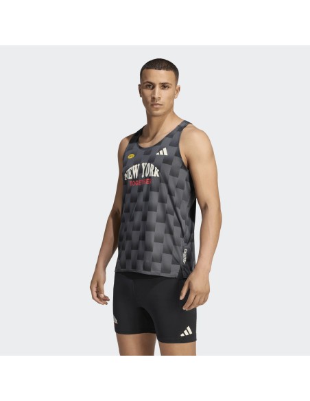 ADIDAS Adizero NYC Running Singlet GREY