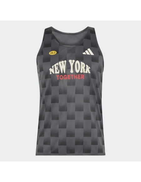ADIDAS Adizero NYC Running Singlet GREY