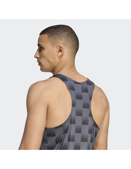 ADIDAS Adizero NYC Running Singlet GREY