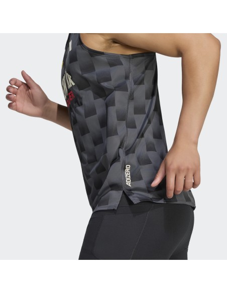 ADIDAS Adizero NYC Running Singlet GREY