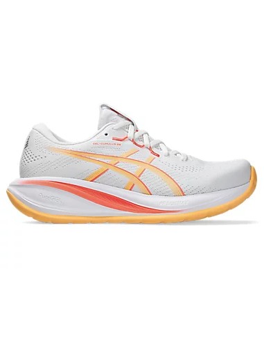 ASICS GEL-CUMULUS 28 Mujer White/Orange Glow