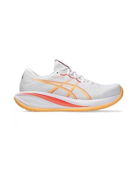 ASICS GEL-CUMULUS 28 Mujer White/Orange Glow