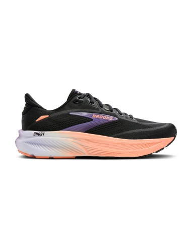 Brooks Ghost 17 Mujer Black/Mulled Grape/Peach